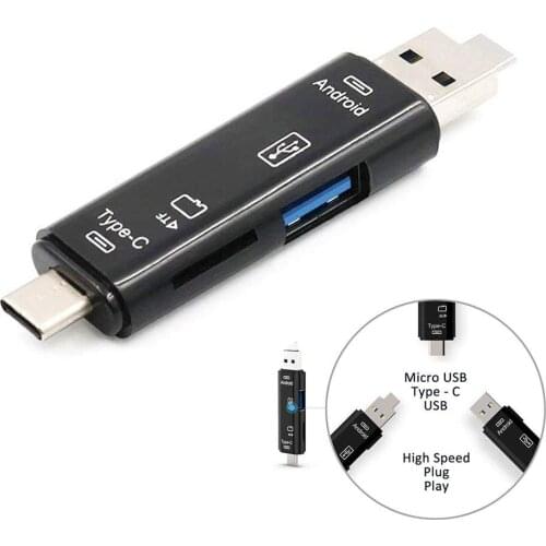 5 In 1 Usb 3.1 Card Reader High Speed SD TF Micro SD Card Reader Type C USB C Micro USB Memory OTG Card Reader Adapter