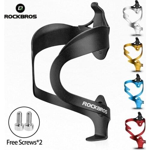 ROCKBROS Bike Bottle Cage Ultralight MTB Water Bottle Holder for Bike 6 Color Road Bike Water Cup Rack Aluminium Alloy