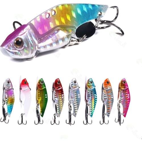 1PC Vib Spoon lure 12g 16g Metal Fishing Lures Sequins Spinner Vibration Hard Ice Fishing Bait Pesca Jigging Japan Tackle Winter