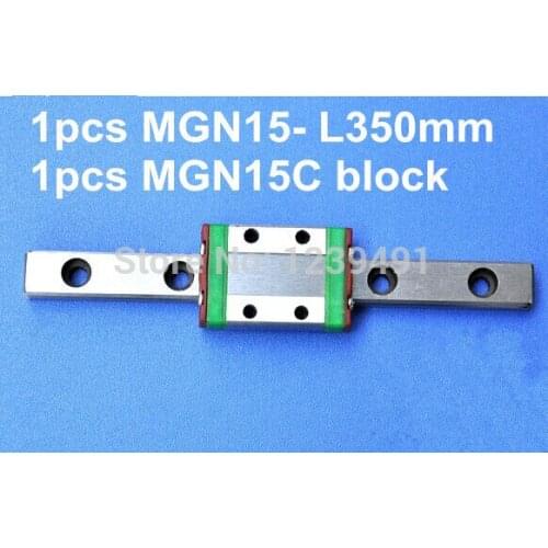 1pcs MGN15 L350mm linear rail + 1pcs MGN15C carriage