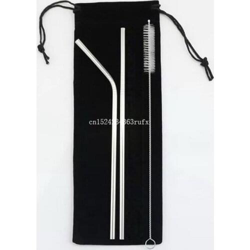 130Sets Reusable Drinking Straw High Quality 304 Stainless Steel Metal Straws with Cleaner Brushes Set For Mugs