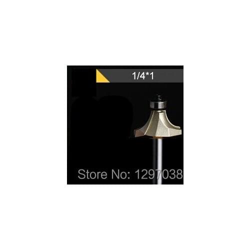 2pcs Woodworking Cutter Tool Corner Round Over Router Bit 1/4*1