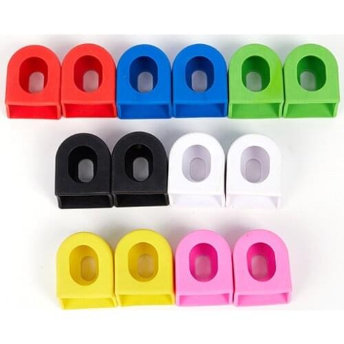 2 PCS Bike Crank Cover Protector Silica Gel BIcycle Race Crank Boot Protectors