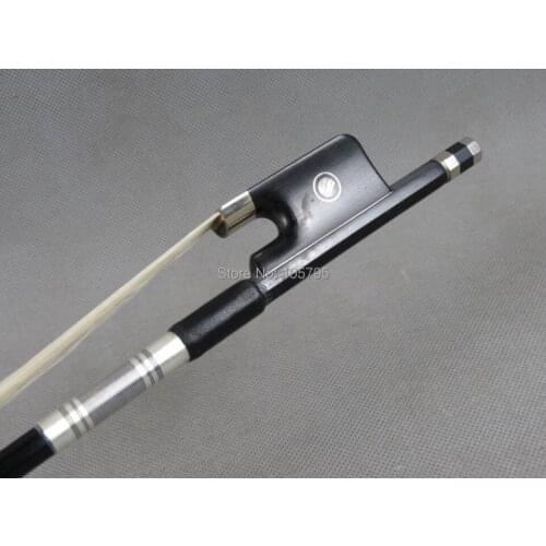 4 PCs Quality Cello Bow Black carbon Cello bow 4/4 with white bow hair