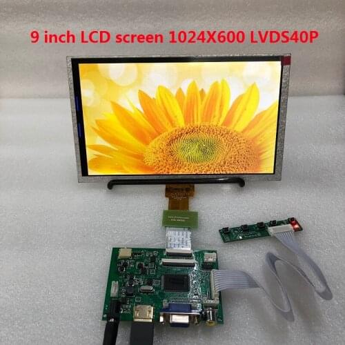 9-inch display module HDMI VGA AV resolution 1024X600 screen LCD driver panel LVDS40-pin
