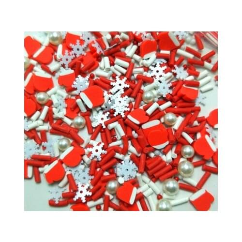 David accessories Christmas 20G/pack Soft Polymer Clay Pearl DIY Phone Case Decoration Supply Handmade Accessories,1Yc13414