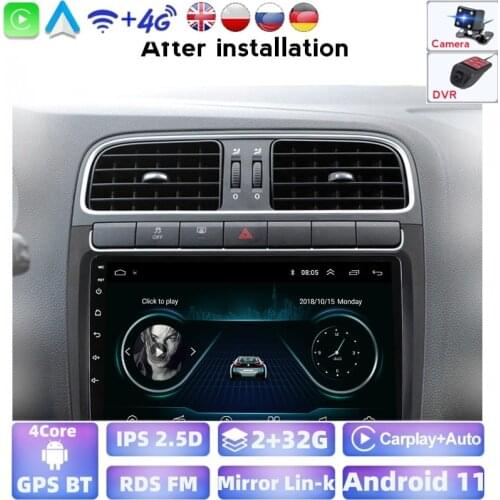 2+32G Android Car Radio Multimedia Video Player For VW Volkswagen POLO 2008-2015 Sedan Navigation Wifi 2 Din No Dvd