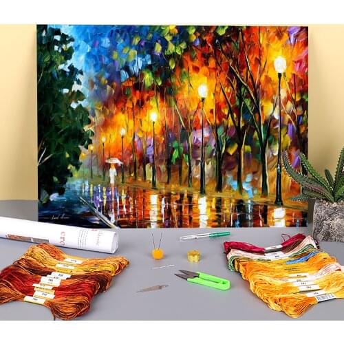 White Mood Printed Canvas 11CT Cross-Stitch Embroidery Patterns DMC Threads Knitting Needlework Painting Handicraft Stamped