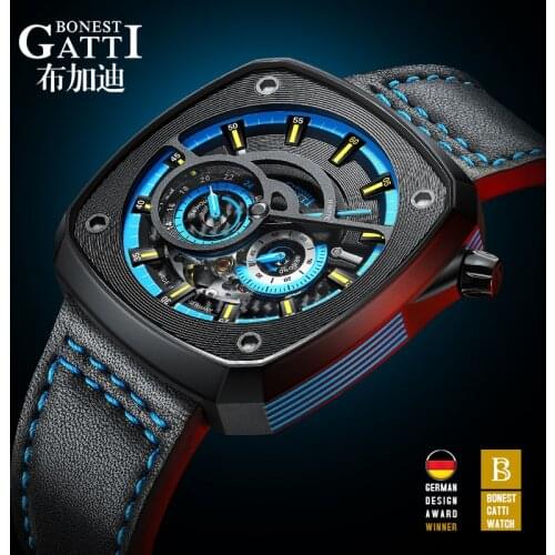 Newest Automatic Mechanical Men Watch Black Top Brand Luxury 2020 Waterproof Watches For Mens Luminous Rubber Male Wristwatches