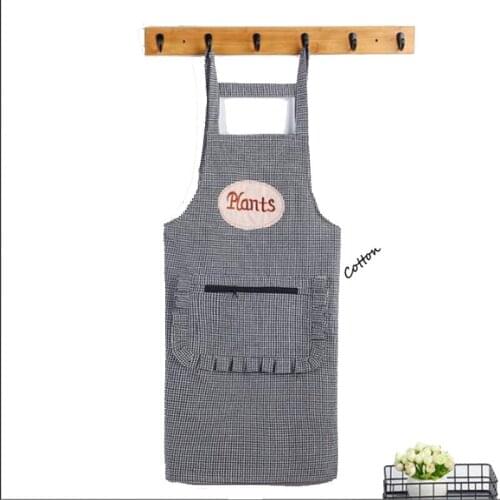 Manufacturer Apron Fashion Korean Style Womens Cotton Multiple Color Kitchen Apron Housework Accessories Custom Logo