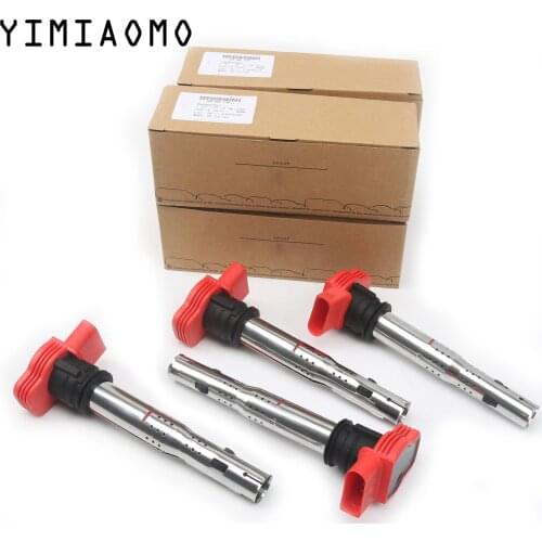4Pcs Ignition Coils For Audi A4 A6 Q5 Q7 R8 S4 S5 S6 S7 SQ5 Porsche Cayenne Panamera VW Touareg A7 Quattro 06E 905 115 F UF-529