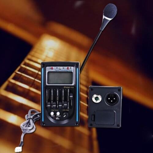 LC-5 5 Band Acoustic Guitar Preamp EQ Equalizer Pickup Tuner System with Micro Phone Pickup for Acoustic Guitar