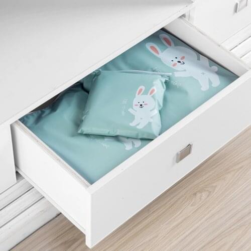 1 Piece 37x41CM Household Cute Cartoon Waterproof and Dustproof Zipper Storage Bag Travel Socks Underwear Shoe Sorting Seal Bag