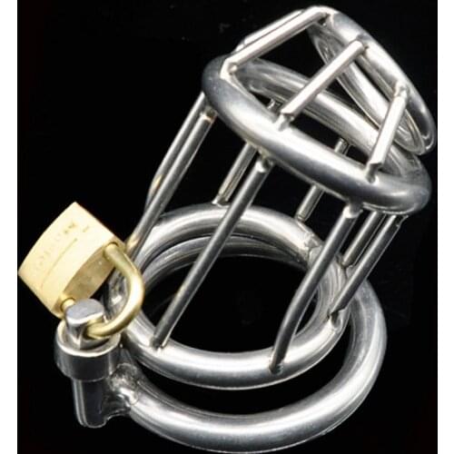 Stainless Steel Male Chastity Cage 40/45/50mm Penis Rings Sex Toys For Men Bdsm Cock Scrotum Stretcher Male Masturbators Ring