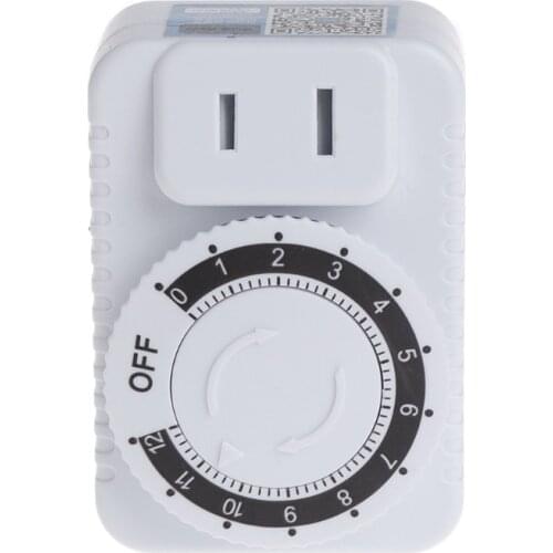 AC 220V 12 Hour Mechanical Wall Plug Switch Timer Socket Home Appliances Control GXMA