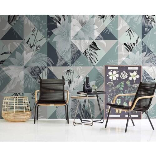 Beibehang Custom Plant flowers Wallpaper Silk material Tropical Rain Forest Plant Background Mural Home Decor 3d Photo wallpaper