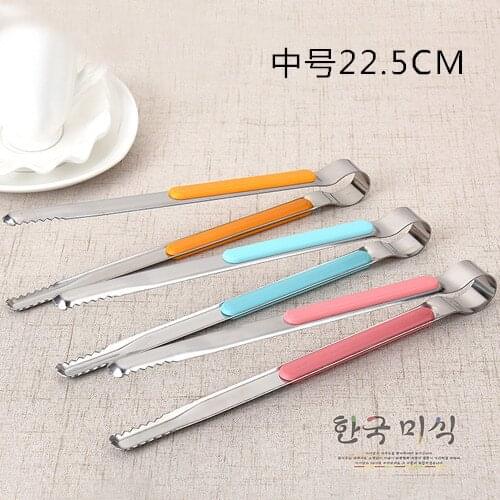 Factory Direct Supply Stainless Steel Food Clip 22.5Cm Kitchen Bread Clip Barbecue Clip Steak Clip Barbecue Clip22.5Cm
