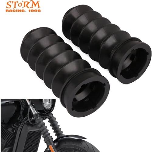 Motorcycle Rubber Front Fork Cover Gator Gaiters Boots For Harley Davidson Street XG750 XG500 XG 750 500 2014 2015 2016 2017