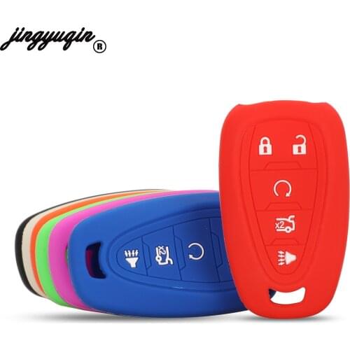 Silicone 5 Buttons Silicone Remote Car Key Case Cover Fob For Chevrolet Cruze Sonic Camaro Equniox Traverse Malibu 2016-2020