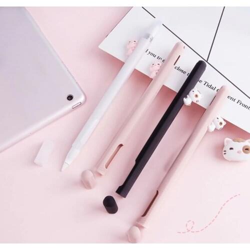 Cute Cat Silicone Protective Case Pouch Cap Holder Nib Cover For Apple Pencil 2 W91A