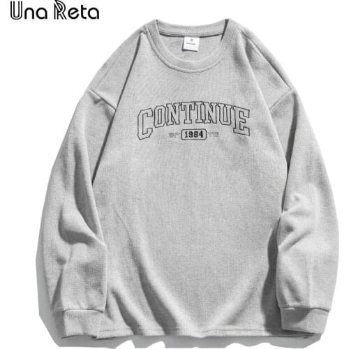 Una Reta Men Sweatshirt Fashion New Hip-Hop Hoodies Casual Men Pullover Tracksuit Harajuku One Piece Print Letter Sweatshirts