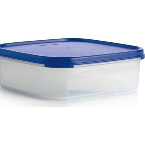 Tupperware Modular Dry Food Storage Container 1,1 L Blue Square Compact Container Warehouse Modular