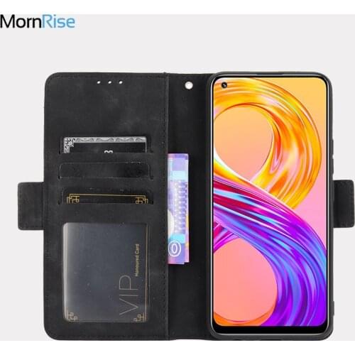For OPPO Realme 8 4G Wallet Case Magnetic Book Flip Cover For OPPO Realme 8 Pro Card Photo Holder Luxury Leather Phone Fundas