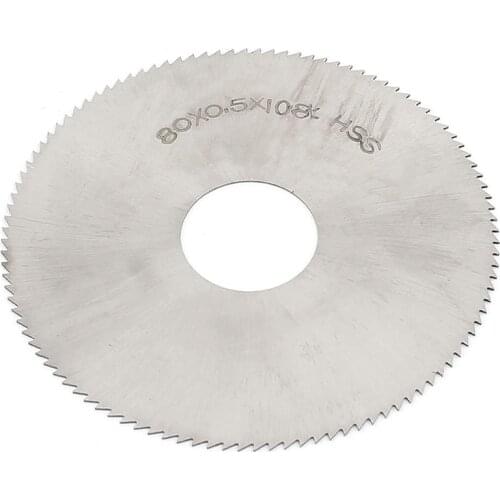 High Speed Steel 108T Slitting Saw Blade 80mm x 0.5mm x 22mm