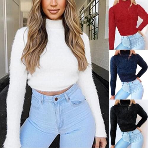 WomenS Fashion Casual Solid Color Long Sleeve Turtleneck Sweater
