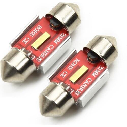 2Pcs LED Lights Accessories Dome White Auto Car DC 12V Festoon Map Replacement Set