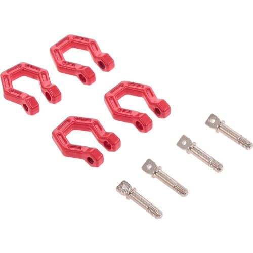 4PCS Tow D-Ring Shackles Trailer Hook Trailer Lock for 1/10 Traxxas HSP Redcat RC4WD Tamiya Axial SCX10 D90 HPI RC Crawler Car