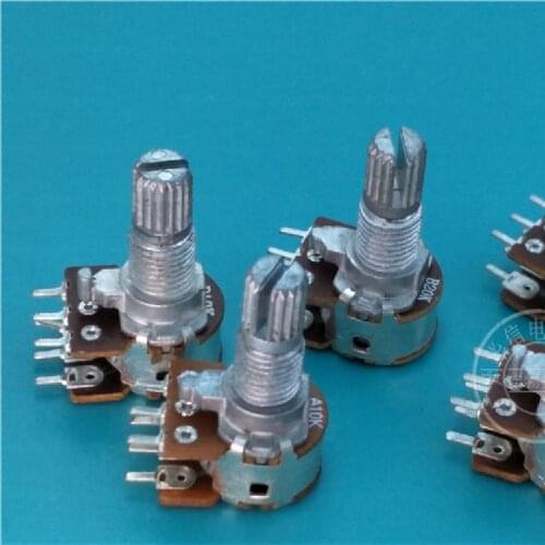 5pcs/lot Fen A110 A520 computer speaker 125G dual potentiometer A5K handle 15MM flower long wiring feet