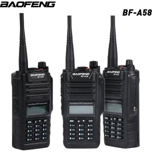 Baofeng BF-A58 Waterproof Walkie-talkie 7W/5W/1W Professional Multiband with SOS FM Radio Station Radio Two Way Dual Band