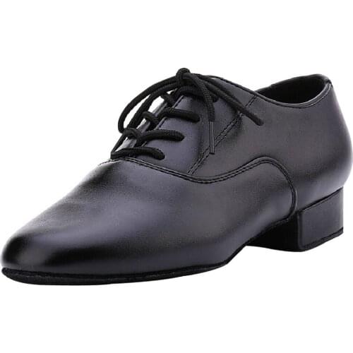 Free shipping Wholesale adult latin dance shoes black ballroom modern dancing leather shoes for men