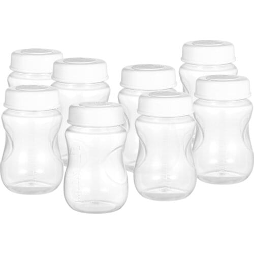 6/8PCS Breastmilk Bottles with Leakproof Lid Wide Neck BPA-free 180ml large capacity Breast Milk Collecting Storage Bottle