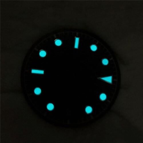 30.5mm Watch Dial Replacement Blue Luminous Dial for N395 Automatic Movement Watch Accessories