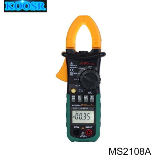 Newest Digital Multimeter Amper Clamp Meter MS2108A Current Clamp Pincers AC/DC Current Voltage Capacitor Resistance Tester
