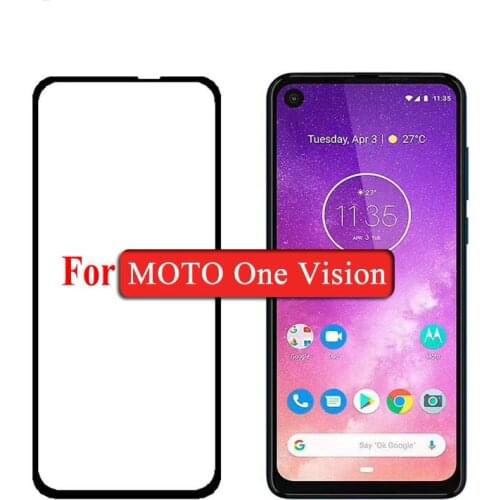 For Motorola One Vision moto One Zoom 9D 5D Full Glue Cover Tempered Glass Screen Protector CASE for Motorola One Power film