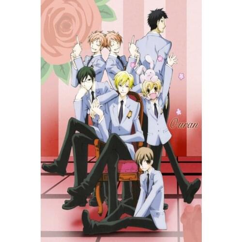 Home Decor Ouran High School Host Club Anime-Silk Art Poster Wall Sicker Decoration Gift