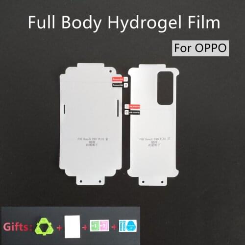 360° Full Body Coverage Hydrogel Film For OPPO Reno6 pro plus Reno5 pro Find Find x3 pro x2 HD Hydrogel Film Screen Protector