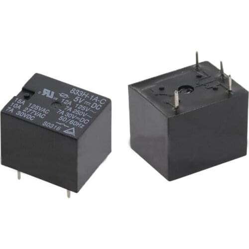 HOT NEW 5V relay 833H-1A-C-5VDC 833H-1A-C 833H 1A C 833H1AC 833H1AC5VDC DC5V 5VDC 5V 4PIN