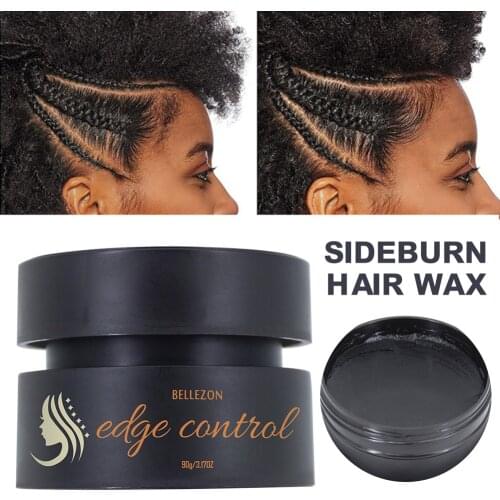 90g Hair Oil Wax Cream Edge Control Hair Cream Styling Cream Broken Hair Finishing Anti-Frizz Hair Fixative Gel for Men Women