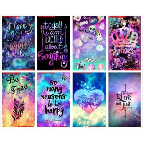 Best Gift USA 5d diamond mosaic text "be free " diamant painting "happy" diamond painting 5d beaded embroidery decoration home