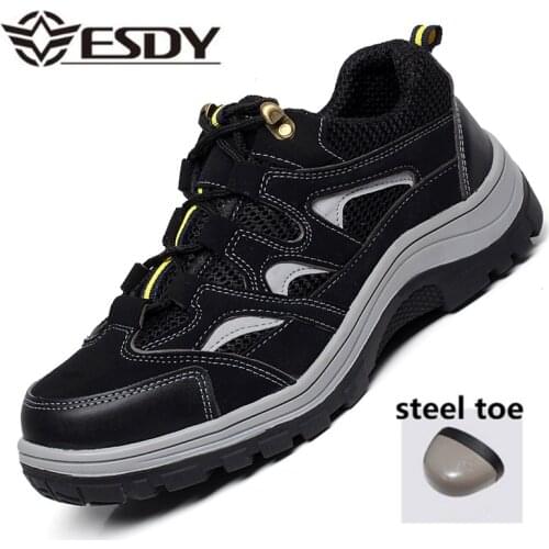 Men Steel Toe Work Shoes 2017 Winter Warm Breathable Mens Casual Boots Puncture Proof Labor Insurance Safety Shoes