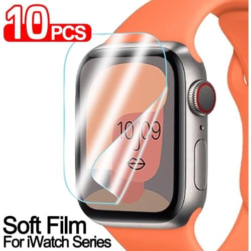 Screen Protector Not Tempered Glass for Apple Watch 3 2 38MM 42MM Clear Full Protective Film for iWatch 4 5 6 SE 40MM 44MM cover