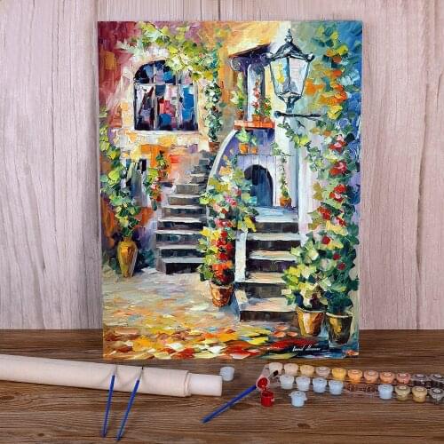 Flaming Night Coloring Painting Package 50*70 Loft Picture Handiwork DIY Painting Set Wholesale