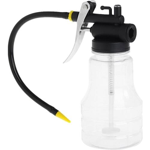 New 250cc High Pressure Pump Oiler Lubrication Oil Can Plastic Machine Grease 250mm