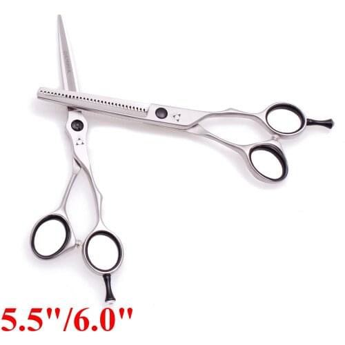 5.5 6'' Hair Scissors Japanese Steel 440c Professional Barber Scissors Hight Quality Hairdressing Scissors Cutting Thinning 9201