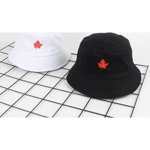 2019 Cotton Leaf embroidery Bucket Hat Fisherman Hat outdoor travel hat Foldable Sun Cap Hats for Men and Women 537