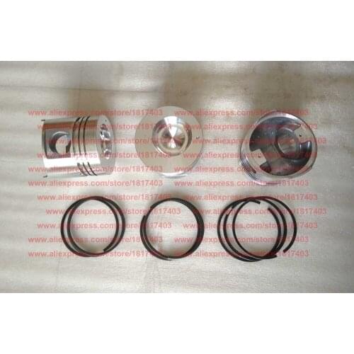Piston (100B-04003) + Piston ring (100-04100,100-04012,100-04001) for Fujian Lijia SL3100ABG and SL3100ABT diesel engines